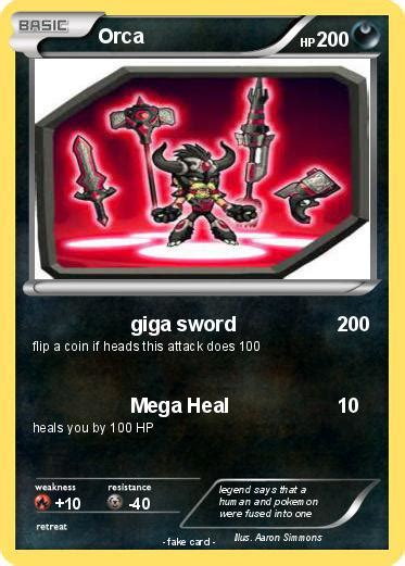 Pokémon Orca 66 66 - giga sword - My Pokemon Card