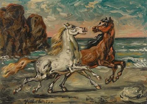 Giorgio De Chirico Cavalli In Riva Al Mare 1950s MutualArt De