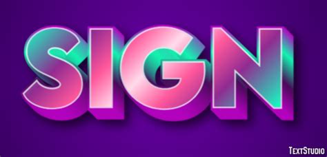 Sign Text Effect and Logo Design Word