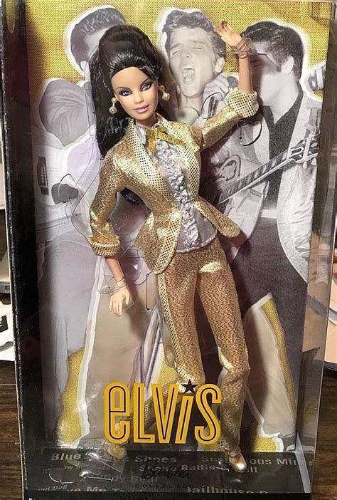 Elvis Barbie Doll Barbie Collector Pink Label T7907 2010 Mattel Inc Barbie Dolls Barbie