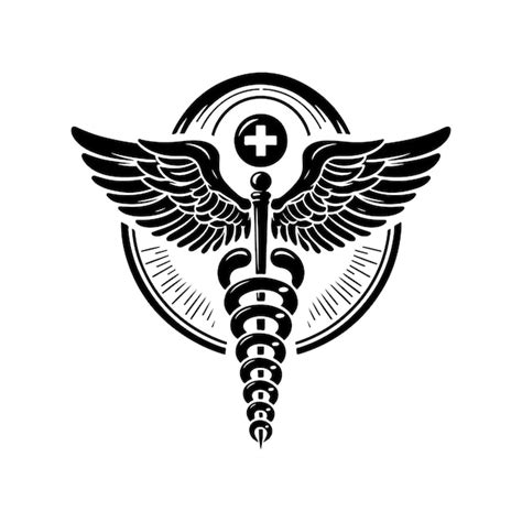 Premium Vector | Caduceus health symbol Asclepius wand icon caduceus ...