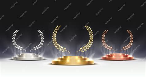 Premium Vector Awards Nomination Name Podium Awards Golden Prize