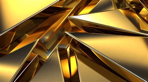 Gleaming Triangle An Artistic Abstract Background In 3d Golden