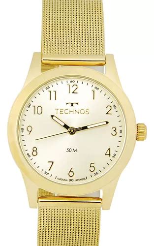 Relógio Dourado Feminino Boutique Technos 2035mus 1x Frete grátis