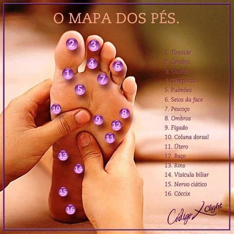 Mapa Dos Pés Massagem Nos Pés Reflexologia