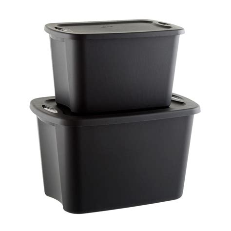 Sterilite Black Tote Boxes Wurth Organizing