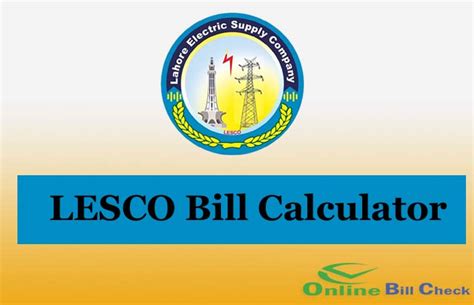 Lesco Bill Calculator 2023 Ecc