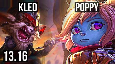 Kled Vs Poppy Top Rank 2 Kled 2 0m Mastery 1000 Games 2 2 13