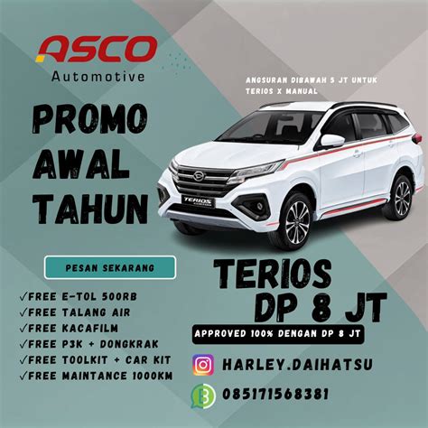 All New Terios Daihatsu Dp Jutaan Angsuran Ringan Promo Awal Tahun