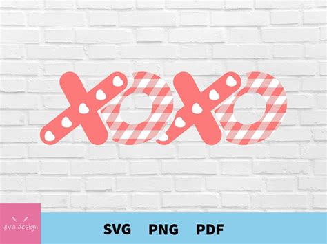 Buffalo Plaid Xoxo Svg Png Love Clipart Valentines Day Cut File For