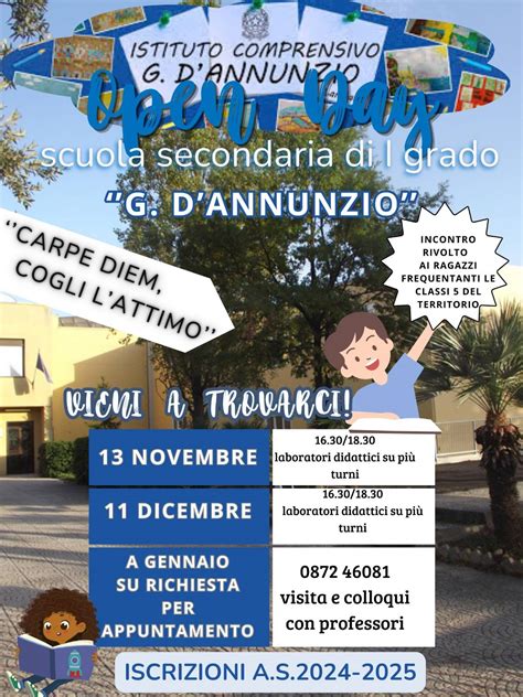 Open Day Iscrizioni A S 2024 2025 Istituto Comprensivo G D