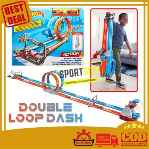 Promo Hot Wheels Double Loop Dash Trackset Original Mattel Hotwheels Wheel Diskon 9 Di Seller