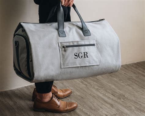 Personalized Weekender Bag Mens Garment Bag Custom Duffle Etsy