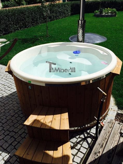 Badetonne Badebottich Hot Tube Gfk Mit Whirlpoolfunktion