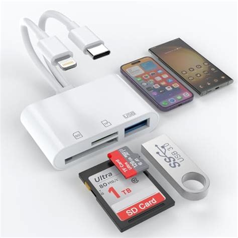 Jp 【2024 Mfi認証品】iphone Sdカードリーダー 3in2 Lightningtype C Usb