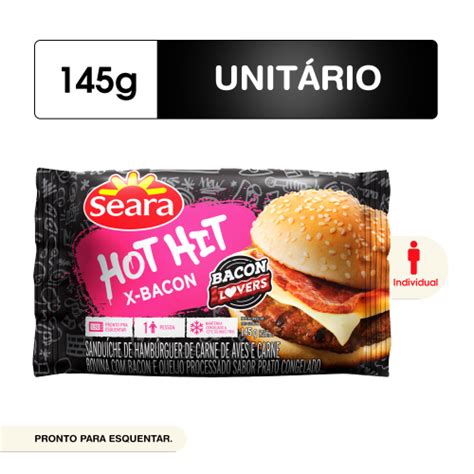 Sanduiche 145G Seara Hot Hit Bacon Super José
