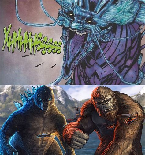 Godzilla and Kong vs Tiamat by MnstrFrc on DeviantArt