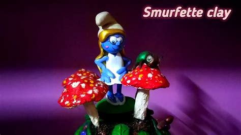 Smurfette Clay Art How To Make A Smurfette With Clay Youtube