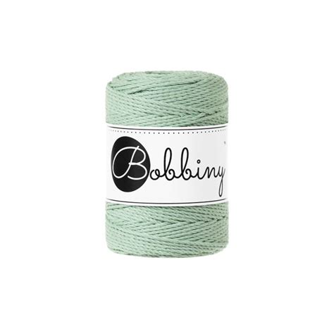 Recycling Makramee Garn Baumwolle Rope Ø 1 5 mm aloe hellmint von