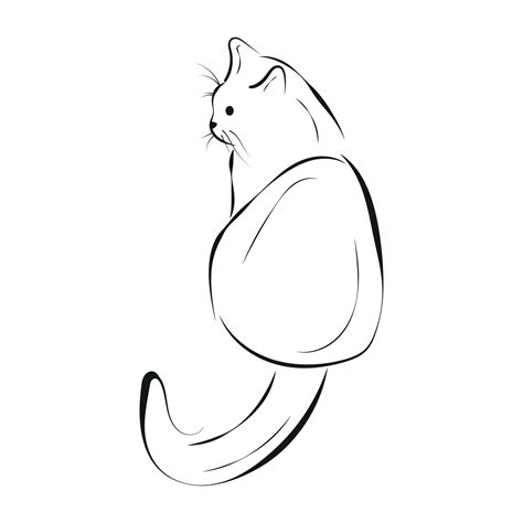 Hand Drawn Cat Sketch Isolated On White Vector Art At Vecteezy