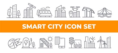 Smart City Icon Set Vector Art At Vecteezy