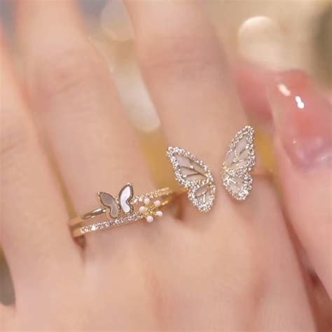 Butterfly Adjustable Ring Rosemori