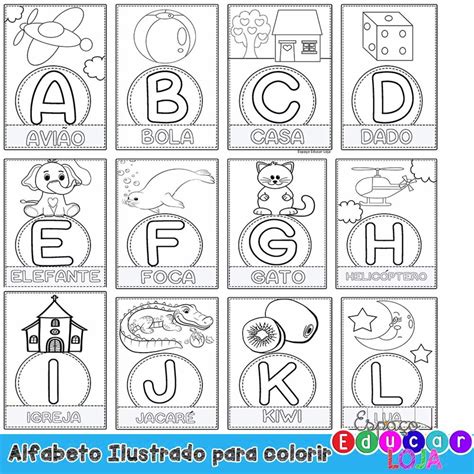 Alfabeto Ilustrado Para Imprimir - 6
