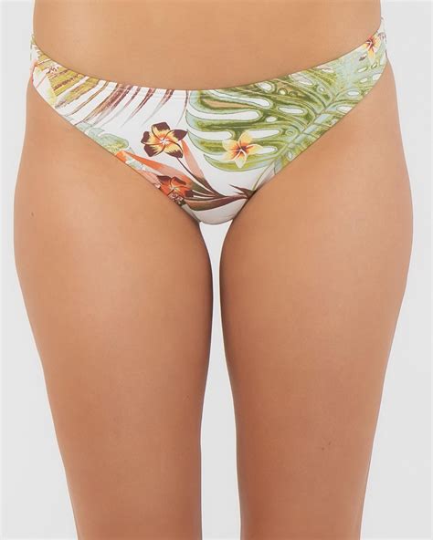Roxy Beach Classics Bikini Bottom In Bright White Herbier S Fast Shipping Easy Returns