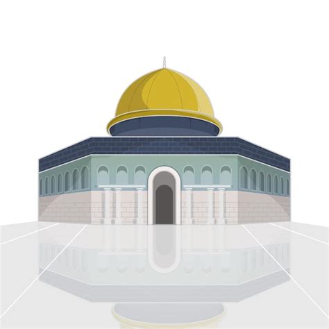 Premium Vector Palestine Al Aqsa Mosque Vector Illustration