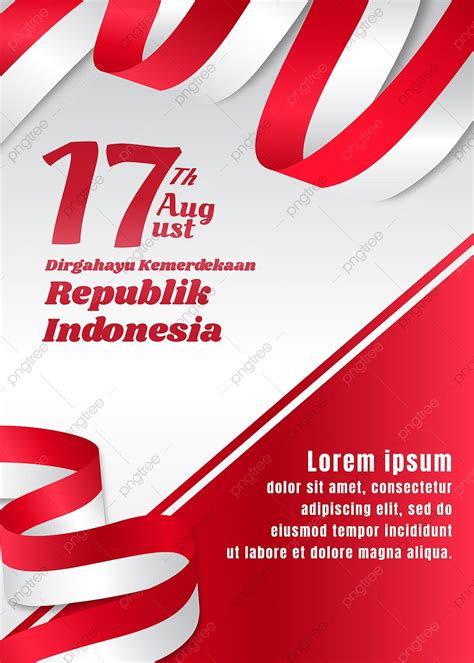 X Banner Template For Republic Of Indonesia Independence Day Greetings Dirgahayu Kemerdekaan