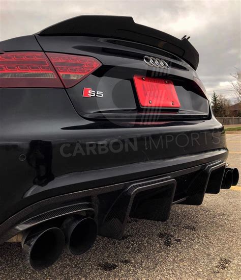 Audi S5 A5 S Line Carbon Fiber Diffuser B8 2007 2012 Carbon Imports