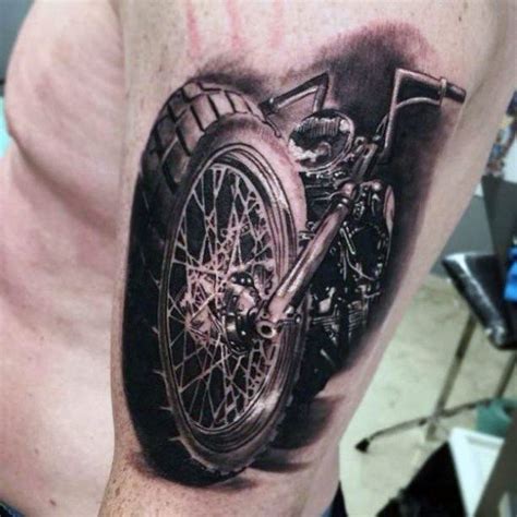 90 Harley Davidson Tattoos For Men - Manly Motorcycle Designs ...