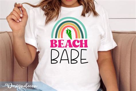 Beach Babe Retro Boho Rainbow Svg Graphic By Designdecon Creative Fabrica