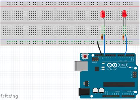 Arduino Zwei Leds Blinken Abwechselnd Arduino Tutorial