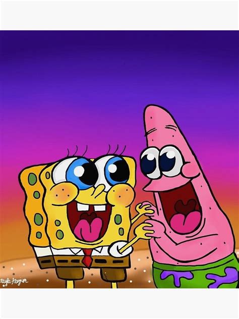 "Happy Spongebob and Patrick" Poster for Sale by SoftClothing | Redbubble