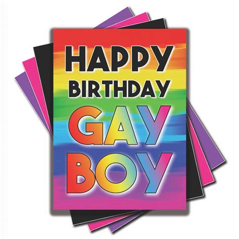 Gay Card Happy Birthday Gay Boy Gay Pride Novelty Greeting Etsy