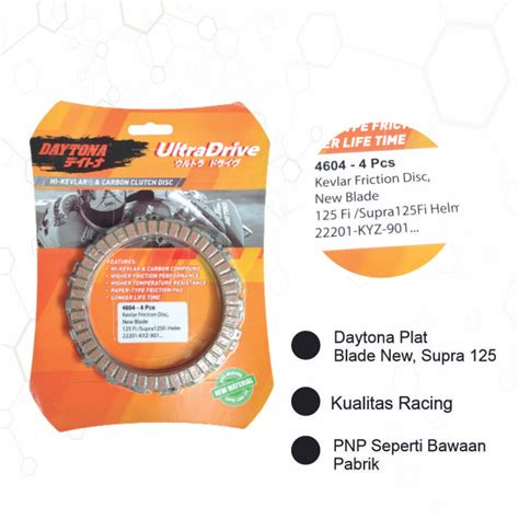 Daytona Original Kampas Plat Kopling Blade New Supra X Helm In