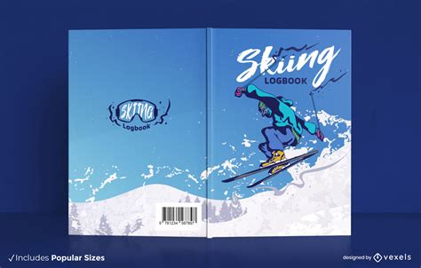 Skiing Athlete Sport Book Cover Design Vector Download