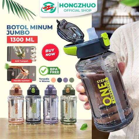 Jual Hongzhuo Botol Minum Sport Jumbo Dilengkapi Sedotan Anti Tumpah