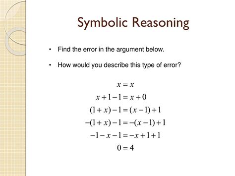 Ppt Algebraic And Symbolic Reasoning Powerpoint Presentation Free Download Id 4245345