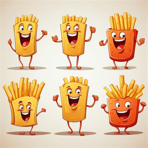 Premium Photo Cartoon Fries Delight Mascot Adventure