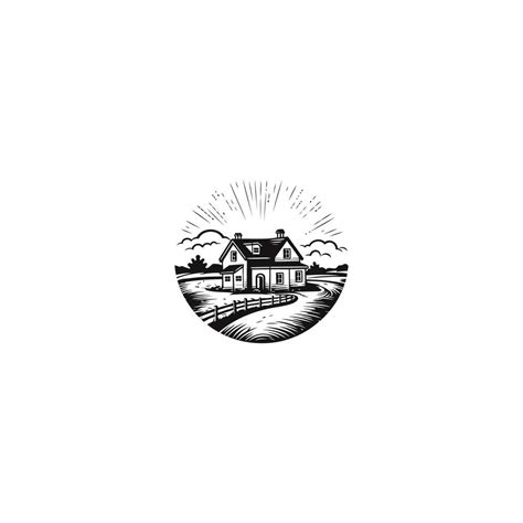 AI generated Farmhouse icon logo design vector 38936429 Vector Art at Vecteezy