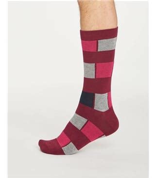 Bilberry Geo Stripe Socks WoolOvers US