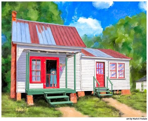 Rustic Farmhouse Art Print - A Sentimental Country Cottage for Grandma