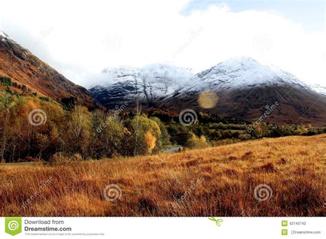 Scotland Glencoe Stock Photo Image Of Snow Mountain