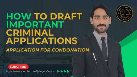 How To Draft Condonation Application Legal Drafting Drafting Of