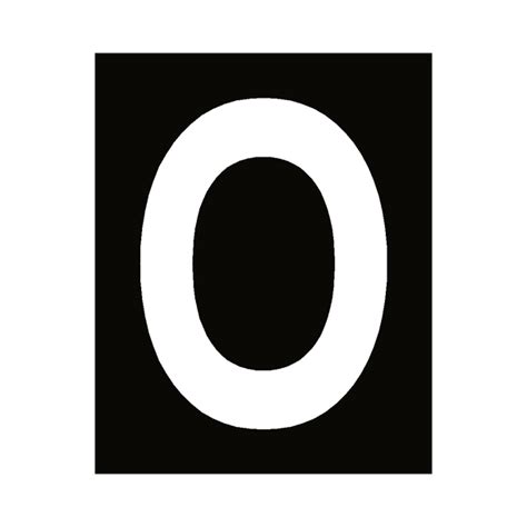 White Letter O Sticker Safety Uk