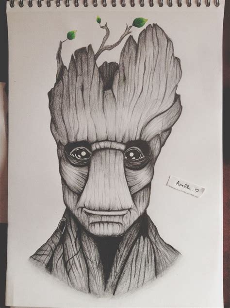 I Am Groot Here Is My Drawing Of Groot From The Movie Guardians Of