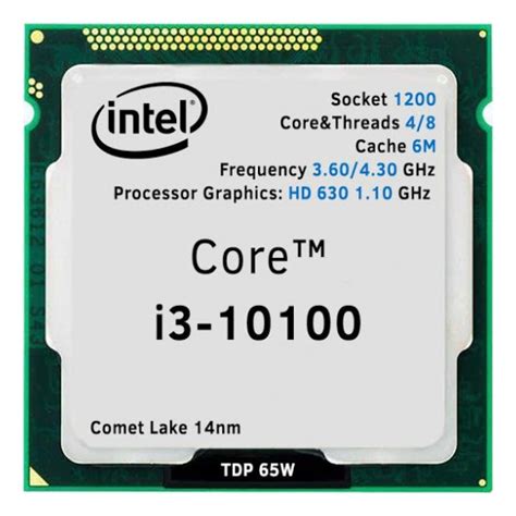 Intel Core i3 10100 3 6 GHz 6 MB Cache 1200 Pin İşlemci Fiyatı