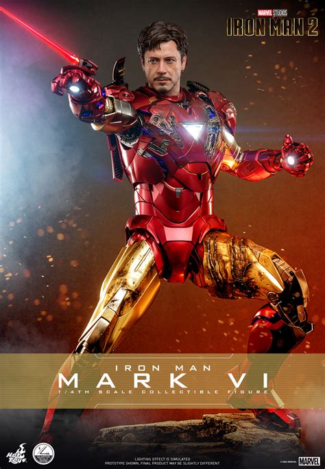 Hot Toys QS025 1 4 Iron Man 2 Iron Man Mark VI AcareToys จำหนาย ของเลน โมเดล ชดผา Hot